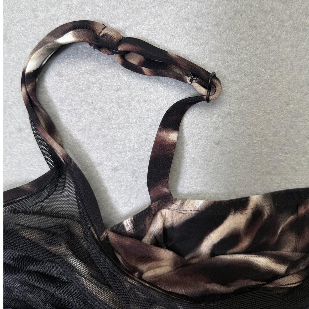Miraclesuit Tempest Mirage Underwire Tankini Top Black/brown/white 18W $154 - Picture 7 of 12